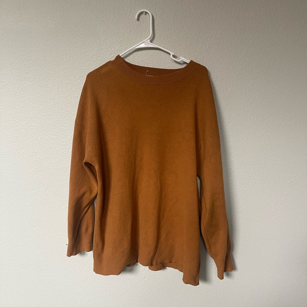 Mango brown long sleeve sweatshirt pullover size L